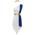 thumbnail image 4 of Mufeng Women Adults Imperial Empress Fancy Dress Historical Roman Costume Greek Toga Outfit Blue S, 4 of 7
