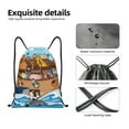 thumbnail image 4 of Kuqiui Animals on Noah's Ark Floating Print Drawstring Backpack Drawstring Bags,Draw String Back Bag Drawstring Bags for Sports,Gym,Travel,Swimming,Beach, 4 of 8