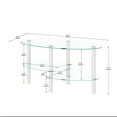 thumbnail image 3 of Royard Oaktree Oval Glass Coffee Table, Modern Transparent Glass Center Table with 3 Tiers Shelves, 3 of 7