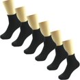 thumbnail image 3 of USBingoshop 6 Pairs Black Mens Physicians Approved Cotton Ankle Diabetic Socks, 3 of 5