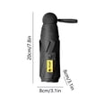 thumbnail image 3 of UPF50+ Mini Travel Sun Umbrella Compact Folding Pocket Size Waterproof and Windproof UV Protection for Sun and Rain Black, 3 of 6