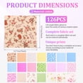 thumbnail image 2 of 126Pcs Quilting Cotton Fabric Square 5 x 5 inches Charm Pack for Quilting Pre-Cut Quilting Fabric Squares Floral Patchwork for Sewing Scrapbooking Patchwork DIY Crafts, 2 of 9