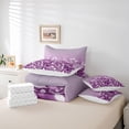 thumbnail image 6 of jejeloiu Rustic Leaves 7-Piece Bedding Comforter Set,Modern Minimalsit Aesthetic King Bedding Sets,Purple White Bed Sheets For Girls,Luxury Bedroom Decor Reversible, 6 of 8