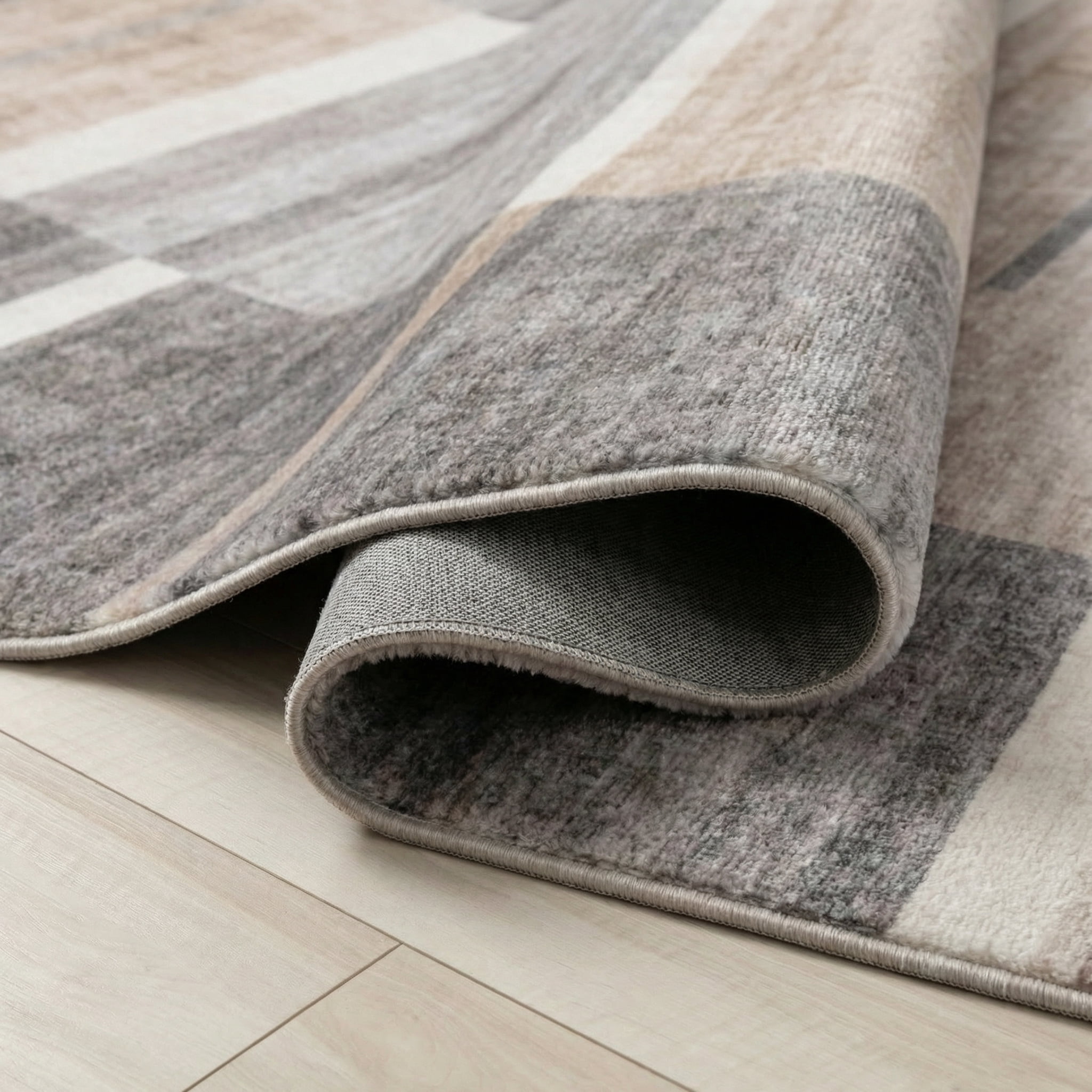 Rug Branch Eclipse Mid-Century Modern Indoor Area Rug, Brown Grey, Geometric - Living Room, Bedroom, Dining Room, and Office