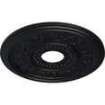 thumbnail image 3 of Ekena Millwork 16 1/8"OD x 3 1/2"ID x 7/8"P Genevieve Ceiling Medallion (Fits Canopies up to 3 1/2"), Hand-Painted Steel Gray, 3 of 6