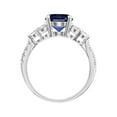 thumbnail image 3 of 3 Carat T.G.W. Created Blue & White Sapphire and Diamond-Accent Sterling Silver "Azure Gem" Engagement Ring, 3 of 6