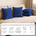 thumbnail image 3 of 4pzs Fundas Para Cojine Terciopelo Minimalista Xtellar Color azul, 3 of 4