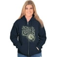 thumbnail image 3 of Kentucky Vintage Bluegrass Banjo KY Unisex Fleece Graphic Zip Up Hoodie Brisco Brands 2X, 3 of 5
