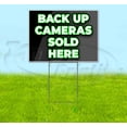 thumbnail image 1 of Back Up Cameras Sold Here (18" x 24") Yard Sign, Includes Metal Step Stake, 1 of 6