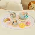 thumbnail image 6 of 15pcs Wooden Tea Set, Wooden Toys, Tea Set Play Kitchen Accessories Play Food playset for Tea Party, 6 of 11