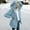 Sky Blue, variant on Turilly Winter Coats for Women Women's Oversized Open Front Hooded Draped Pockets Cardigan Coat