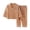 Khaki, variant on Mnyotv Unisex Kids Pajamas Set Button-Down Long Sleeve Sleepwear Solid Casual Lounge Sets for Boys and Girls Size 11-12 Years