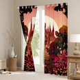 thumbnail image 3 of Homewish Vintage Castle Kitchen Curtains for Princess Girls, Botanical Tree Floral Black Out Curtains Pack of 2 (42x63 Each), 3 of 5