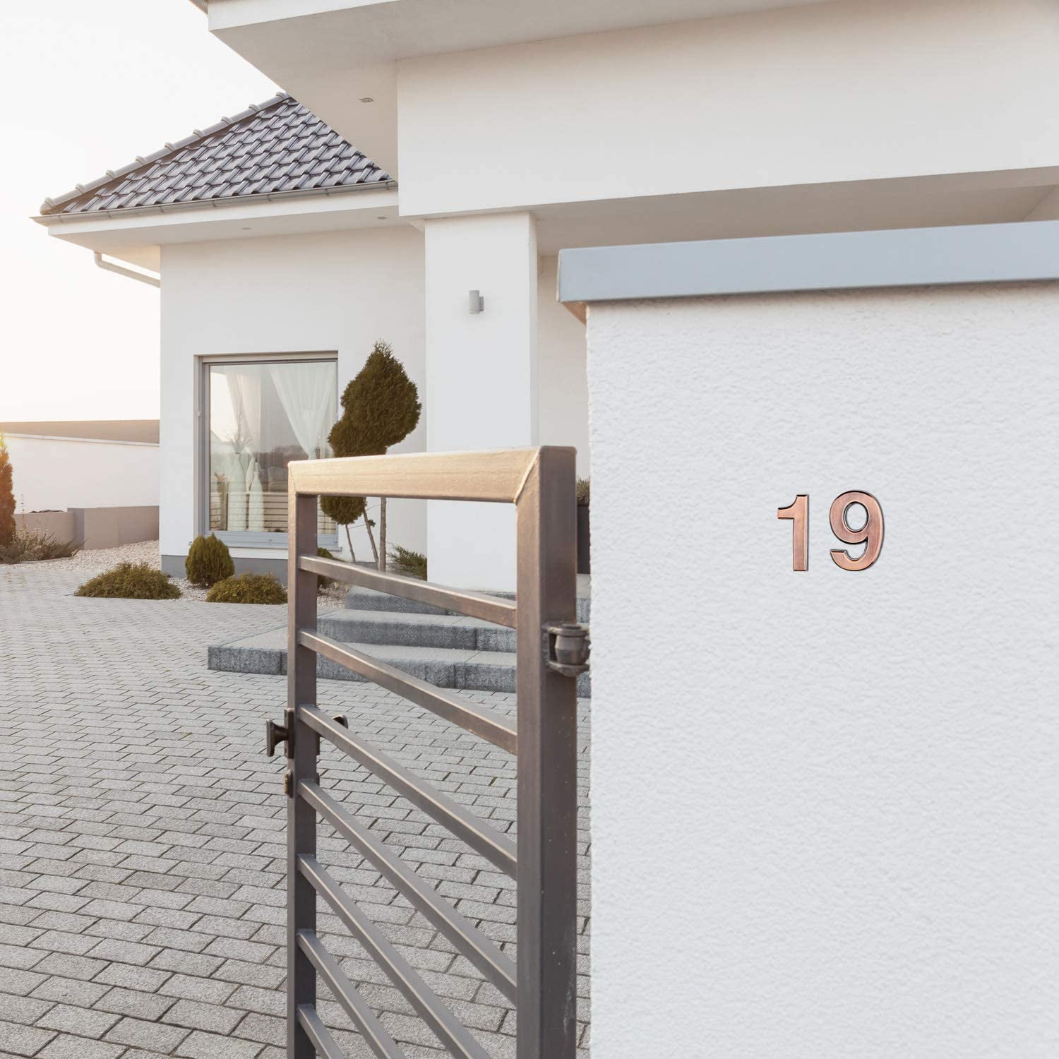 20 Pieces House Numbers Mailbox Numbers 0-9, 3D Door Address Numbers Self Adhesive Mailbox Numbers Sticker or House, Apartment, Office, Hotel Room, Mailbox Signs (Bronze, 2.76 Inch)