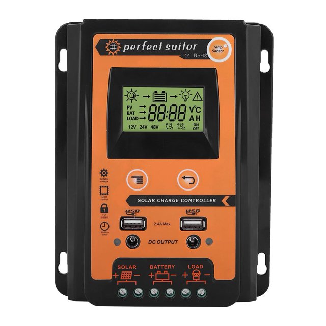 Noref 12V/24V 30A50A MPPT Solar Charge Controller Solar Panel Battery Regulator Dual USB LCD Display , MPPT Solar Charge Controller,Solar Charge Controller