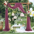 thumbnail image 3 of Wedding Arch Drapery Curtains In The Background Chiffon Fabric Shade Cloth Party Monolithic Wedding Decoration, 3 of 9