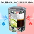 thumbnail image 2 of 12oz Coffee Tumblers Pioneer Flower Floral Print Pattern Stainless Steel Vacuum Insulated Travel Tumbler Coffee Cups Mug with Lid and Straw with Cleaning Brush for Cold & Hot Drinks, 2 of 5