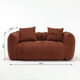 thumbnail image 5 of 65Inch Bean Bag Chairs for Adults, Large Fluffy Bean Bag Sofa with Armrest, Two-seat Comfy Bean Bag Chair Loveseat with Pillows for Living Room, Apartment, Dorms, Red+Brown, 5 of 9