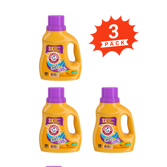 ARM & HAMMER OxiClean Fresh Botanical Liquid Laundry Detergent (Pack 3) - 75 Loads, 97.5floz