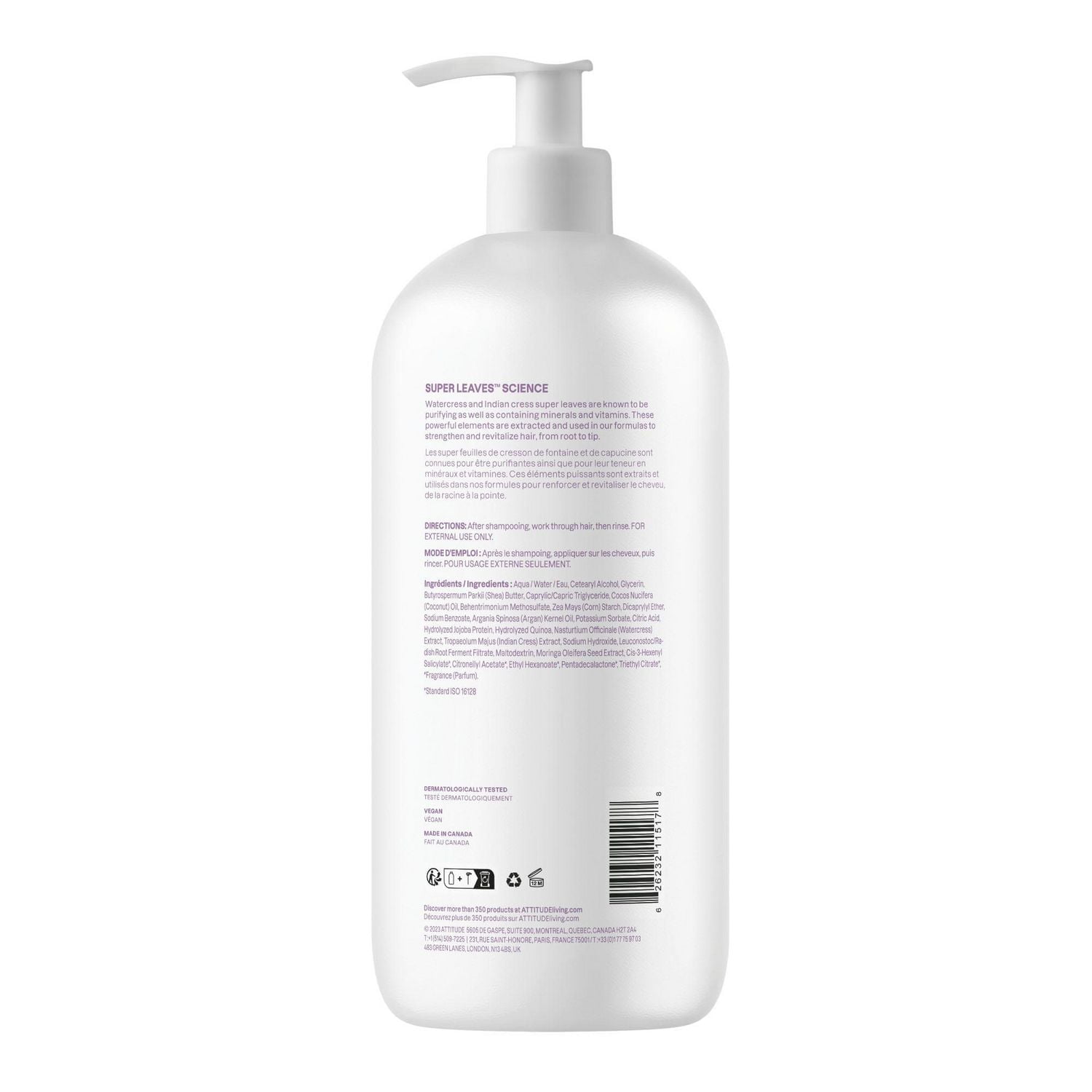ATTITUDE super leaves, Hydrating Conditioner, Quinoa & Jojoba, 946 mL