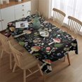 thumbnail image 2 of Red Mushroom Flower Black Pattern Rectangle Tablecloth 60"x84",Waterproof Polyester Rectangle Table Cloth, Wipeable Spillproof Polyester Tablecloth for Dining, Camping, Indoor and Outdoor, 2 of 5