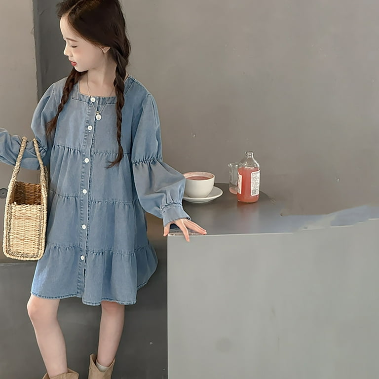 white christmas dresses Daisy V-Neck Denim Mini Dress – No. 14 main image 0