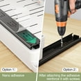 thumbnail image 5 of 2 Pack Expandable Pull Out Cabinet Organizer, AOKIWO Slide Out Drawers with Adhesive Nano Film for Kitchen Pantry Under Sink (White, 11.6''-17.5''), 5 of 10