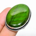 thumbnail image 2 of Natural Green Labradorite Gemstone 925 Sterling Silver Gift Ring Size 10, 2 of 2