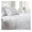 Botanical Leaves White Grey, variant on Geometric Maze Collection, 3-Piece White Twin Sheet Set with Taupe Pattern, 15 Inch Deep Pocket Sheets, Twin White Flat Sheet, Standard Pillowcase, Microfiber Sheets