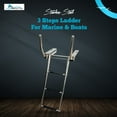 thumbnail image 2 of MARINE CITY 3-Step Under Platform Telescoping Boat Ladder with Retractable Handrail  316 Stainless Steel, Rust-Resistant, 400 lbs Capacity, Space-Saving Design for Boat & Yacht, 2 of 7