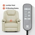 thumbnail image 6 of MCombo Large-Wide Power Lift Recliner Chair Sofa with Massage and Heat for Elderly People, Cup Holders, USB&Type C Ports, Side Pockets, Faux Leather (Cream White, Large-Wide), 6 of 9