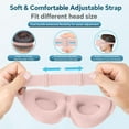 thumbnail image 6 of Sleep Mask –Soft Silk Eye Covers with Adjustable Strap & Soft Ear Loops, 3D Contoured Light Blocking Sleeping Mask for Travel, Naps & Relaxation, 6 of 7