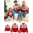 thumbnail image 2 of Deago Family Matching Christmas Sweater Long Sleeve Round Neck Ugly Knitted Sweater Pullover for Men Women, 2 of 10