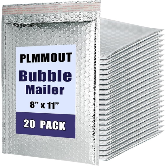 20 Pack Thermal Bubble Mailers,8 x 11" Self Seal Bubble Mailers,Waterproof Metallic Padded Envelopes,Foil Mailing Envelopes,Insulated Shipping Bags for Cold Shipping