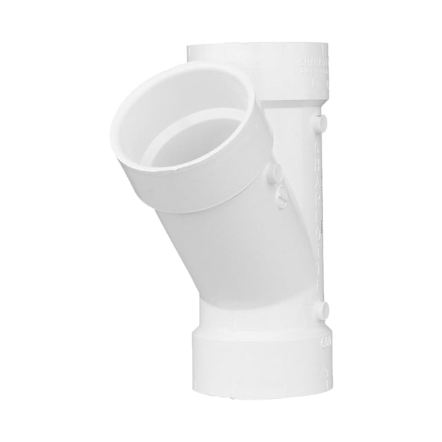 Conector DWV Wye de 3 pulgadas de Charlotte Pipe para desagües, desagües y ventilación