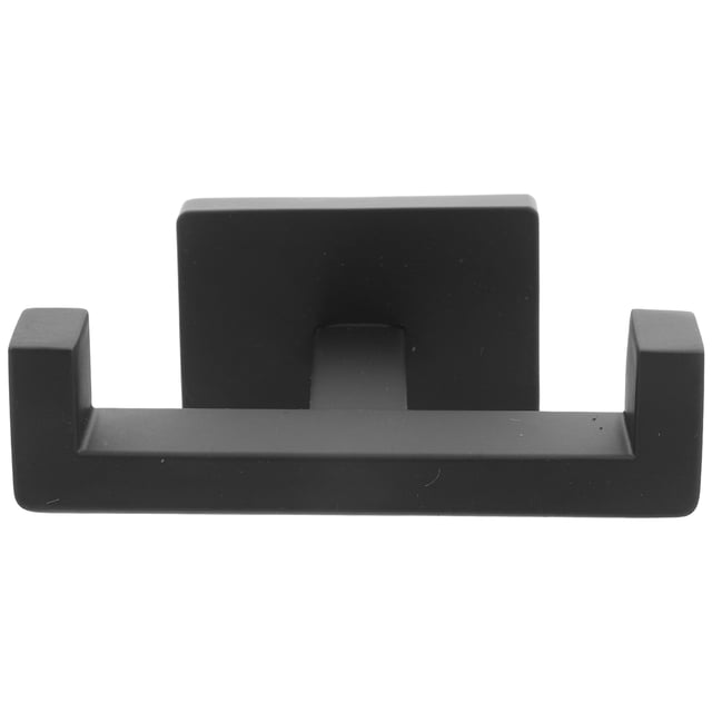 Toallero de pared resistente de acero inoxidable con doble gancho, ideal para colgar albornoces, toallas, ropa, llaves y sombreros, accesorio de baño moderno