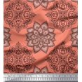 thumbnail image 1 of Soimoi Poly Georgette Fabric Floral Mandala Print Sewing Fabric Yard 42 Inch Wide, 1 of 3