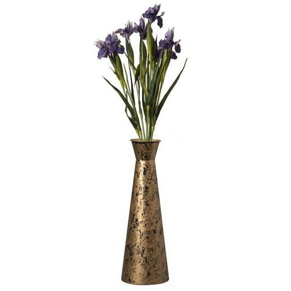Uniquewise QI004445.S Brushed Paint Unique Straight Design Metal Floor Vase for Entryway&#44; Living Room or Dining Room&#44; Small