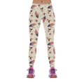 thumbnail image 2 of Gibobby Pantalones de yoga Mujeres Casual Cuatro de julio Día de la Independencia Impreso Deportes Leggings Pantalones largos(Beige,M), 2 of 5