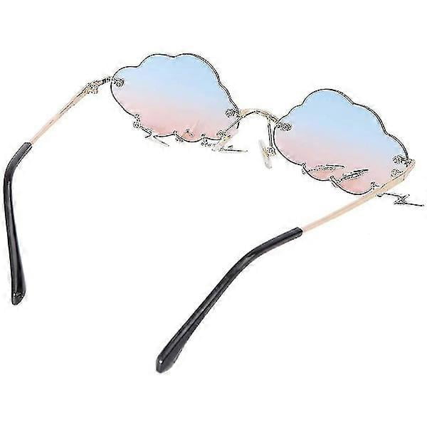 Cloud-shaped sunglasses in lightning shape - stylish glasses for women