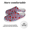 thumbnail image 6 of Wukai Strawberries Print Women's Indoor Bedroom Slipper Slip On Shoes, Unisex House Shoes with Anti-Skid Sole for Men, Gift for Women Men-37/38, 6 of 7