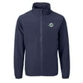 thumbnail image 2 of Men's Cutter & Buck  Navy Miami Dolphins  Big & Tall Charter Eco Knit Recycled Full-Zip Jacket, 2 of 3