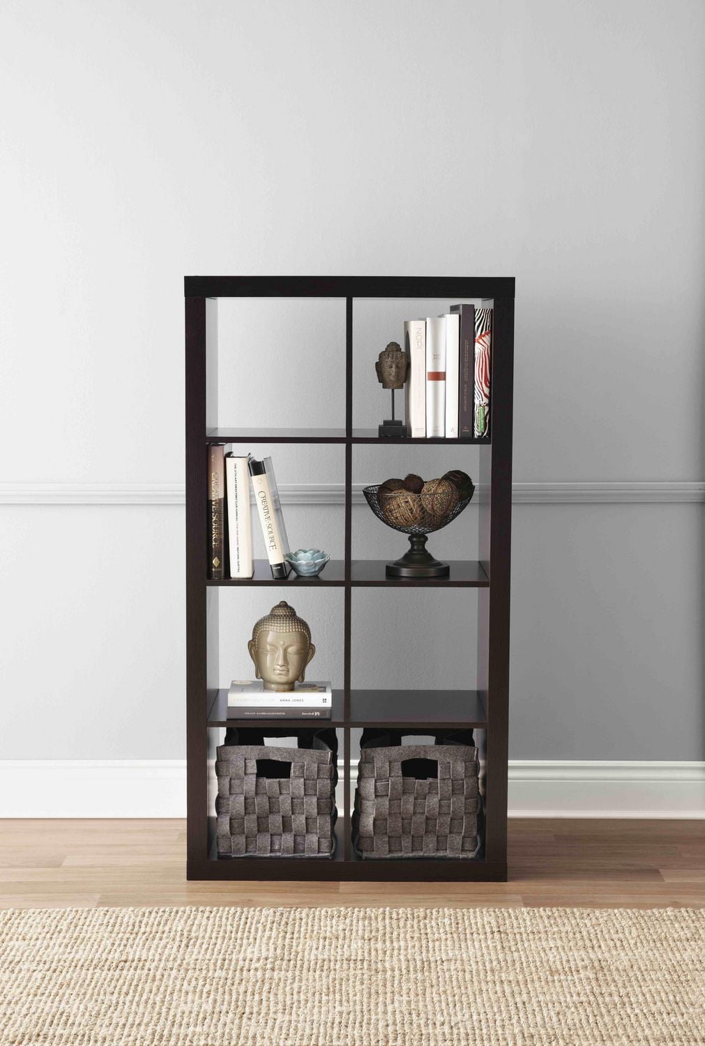 hometrends 2 x 4 Cube Display Shelf, Espresso