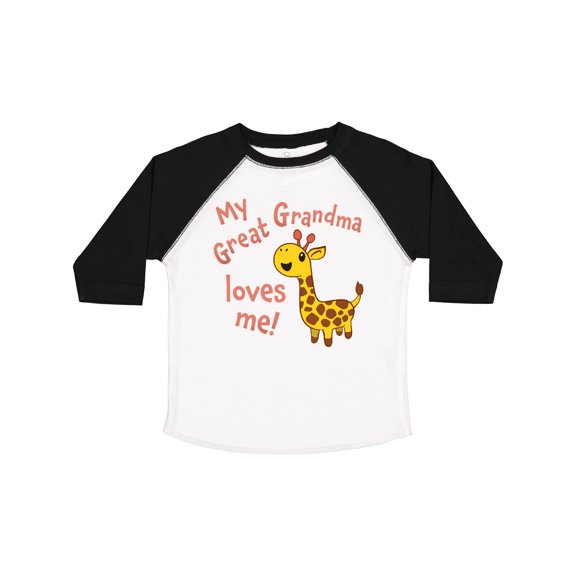 Inktastic My Great Grandma Loves Me Cute Giraffe Boys or Girls Toddler T-Shirt