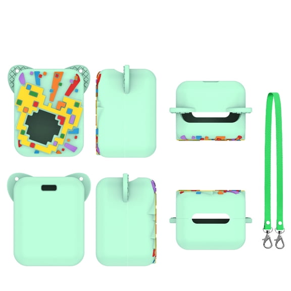 Silicone Case Compatible for Bitzee Interactive Digital Pets, Protective Case Cover Shell for Virtual Pet Game Machine Carrying Sleeve Skin Console Protector with Lanyard(Case Only)