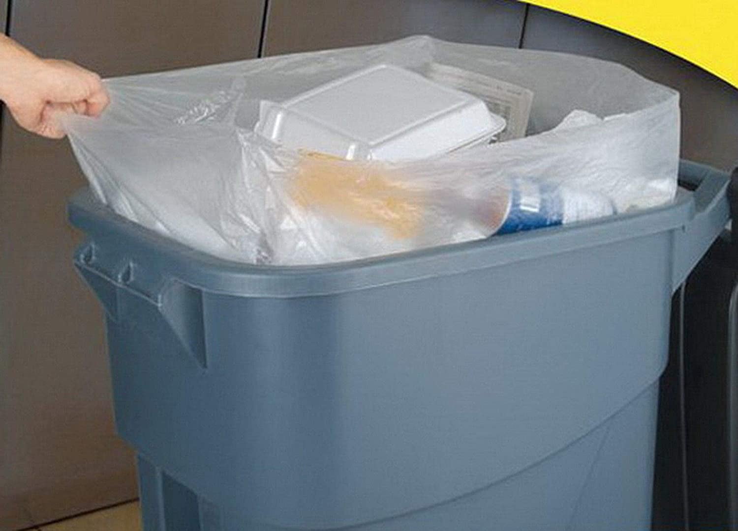 New 220 Light Duty 45 - 50 Gallon Garbage Bags Commercial Trash Can Liners Clear
