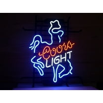 Desung Brand New Coors Light Cowboys Neon Sign Lamp Glass Beer Bar Pub Man Cave Sports Store Shop Wall Decor Neon Light 117CLCB