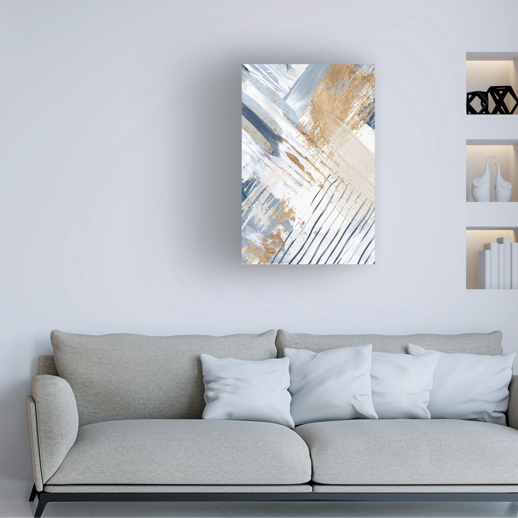 Trademark Fine Art Sally Ann Moss Serenity in Blue 2 Canvas Wall Art