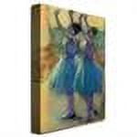 Trademark Fine Art "Two Blue Dancers" Canvas Wall Art by Edgar Degas