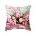 thumbnail image 1 of AMERTEER Country Rose Square Throw Pillow Protector Case Cushion Cover Bedding Articles, 1 of 12